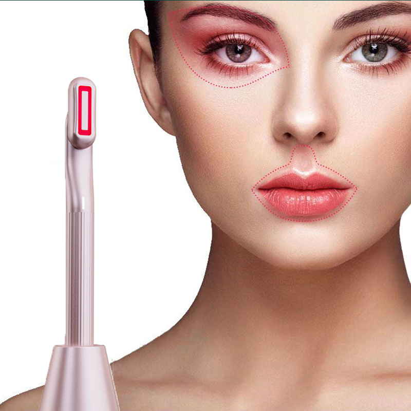 EMS Red Light Eye Bagheta 360 Deree Rotație, Bagheta Masajului pentru ochi de frumusețe cu 38 ℃ ~ 40 ℃, cremă pentru ochi cu căldură/vibrαtion/mod roșu, remover linii fine